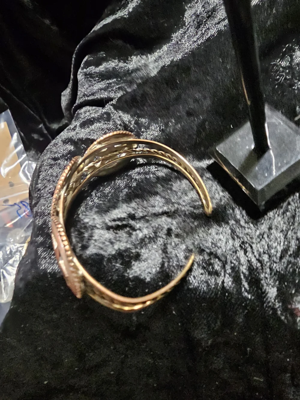 Women's Copper Star Concho Cuff Bracelet - Metallic Brown